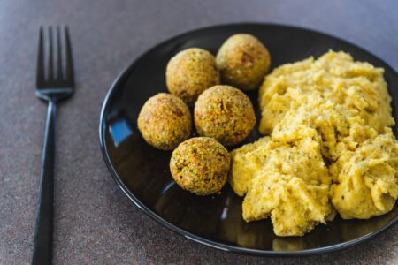 cornmeal plant-based food and polenta